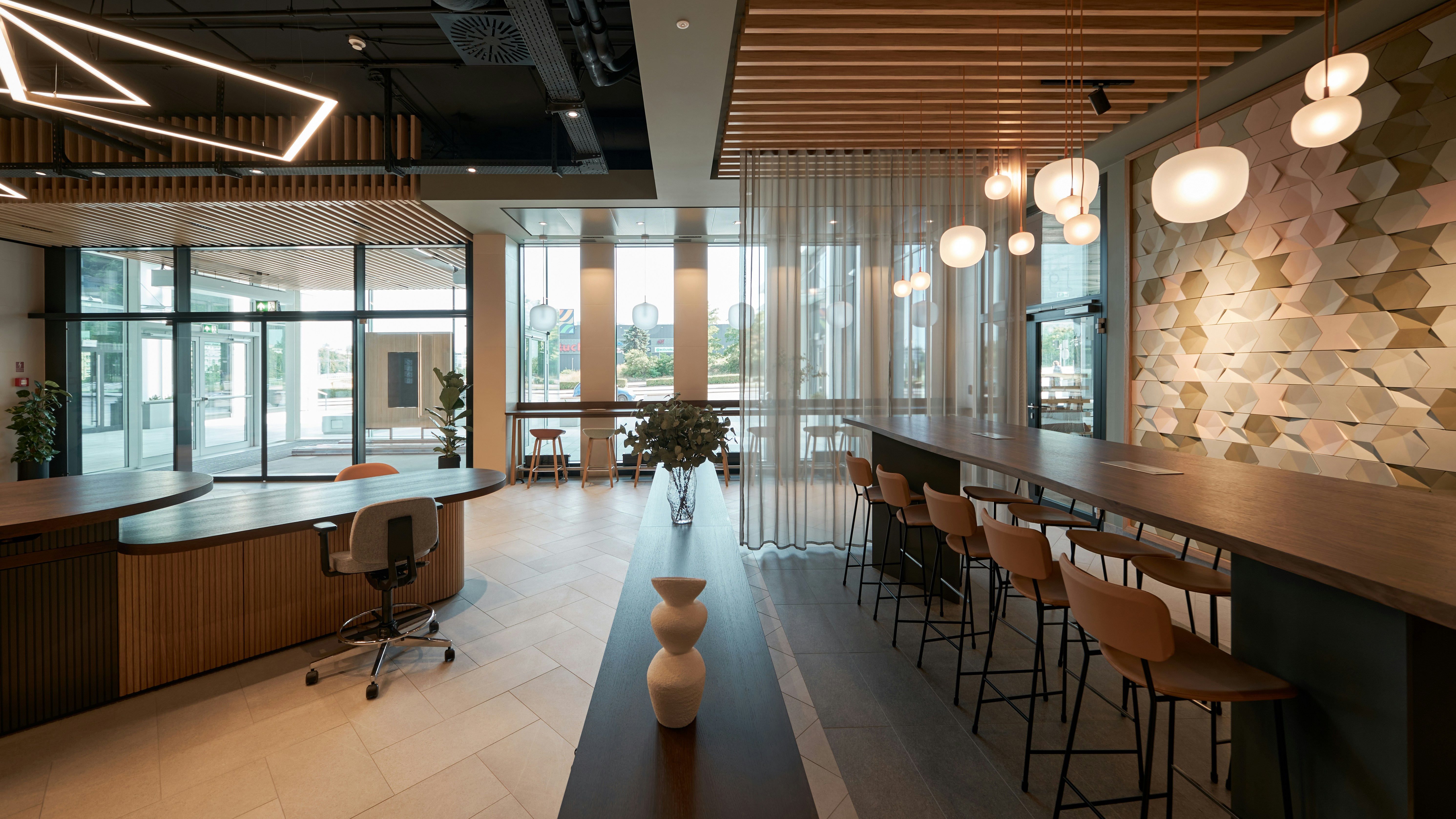 Bar seating area